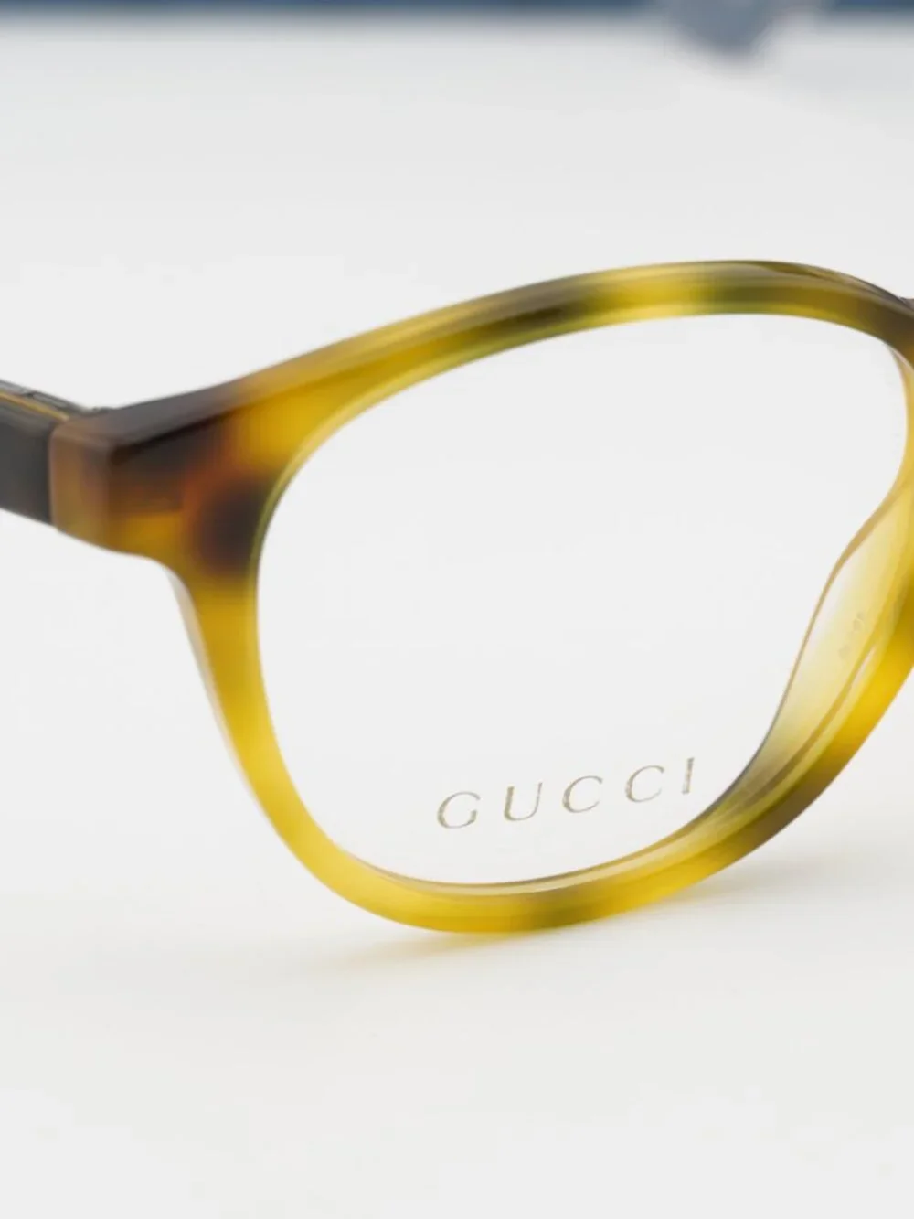 Gucci GG0491O 003 Round Eyeglasses 49mm - Havana / Transparent
